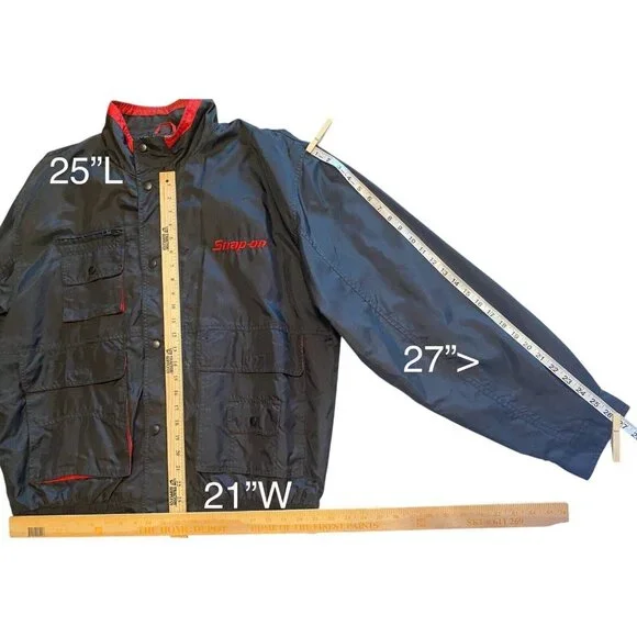 SnapOn Jacket Men’s Size XL Black Zip Snap Multiple Pockets Logo Embroidery - Picture 9 of 16